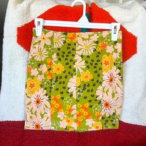 Free people retro floral skirt